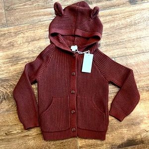Jamie Kay Bear Cardigan- Cinnamon Marle
